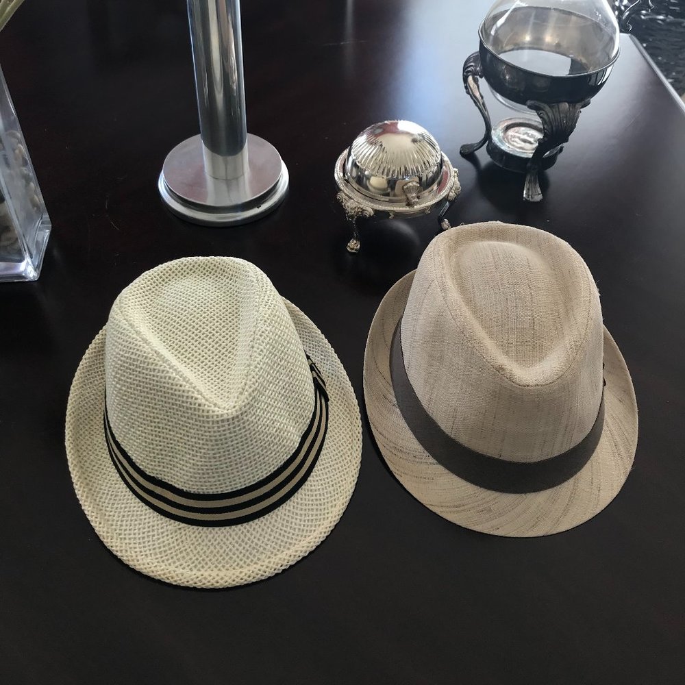 Fedora Hats (2) - Light Tan - Size L